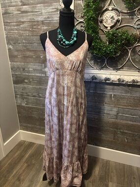 Final Touch | Dresses | Final Touch Nwot Small Maxi Dress With Leg Slit  Blue Tie Dye | Poshmark